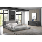Modern European furniture - Gray Fabric Bed - www.oroa.com
