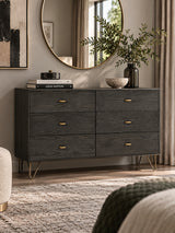 Gray Ash 6-Drawer Dresser | OROA Modern Bryan