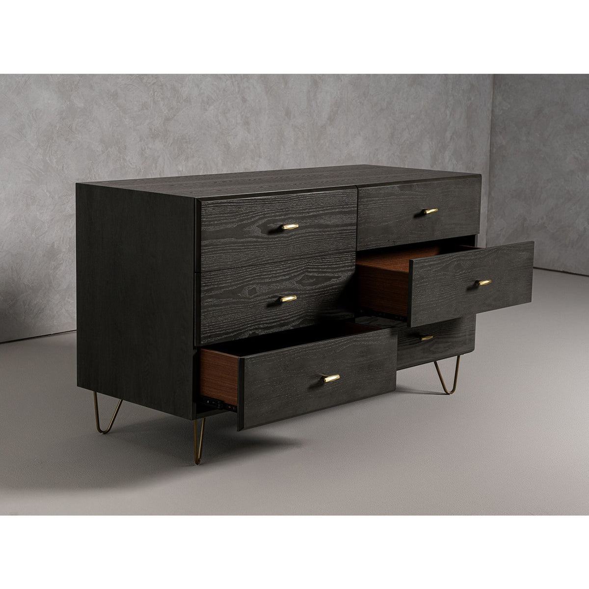 Gray Ash 6-Drawer Dresser | OROA Modern Bryan