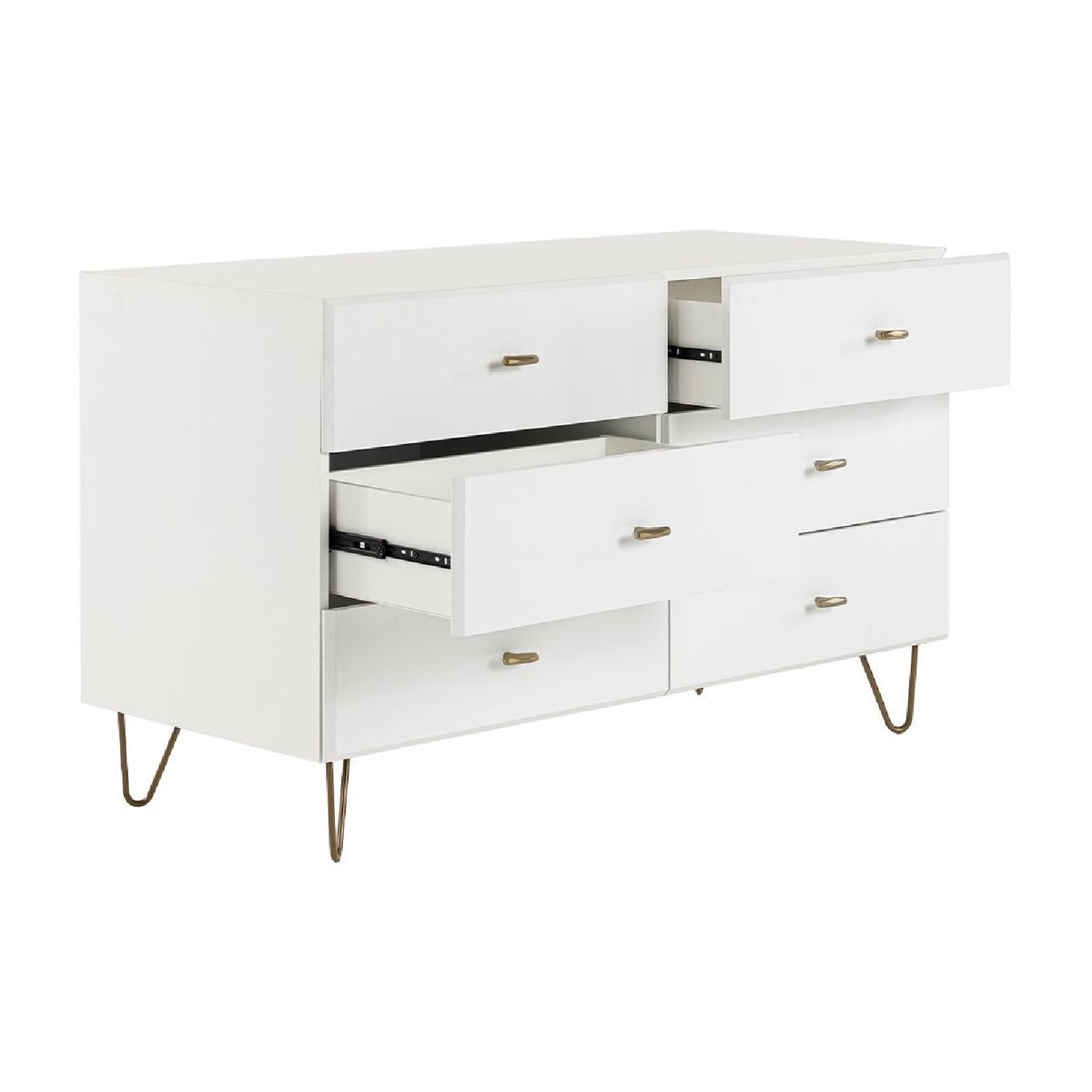 White Minimalist 6-Drawer Dresser | OROA Modern Bryan