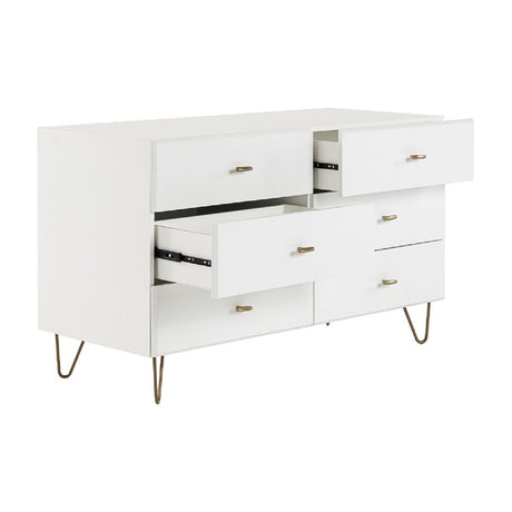 White Minimalist 6-Drawer Dresser - OROA Modern Bryan - view 5