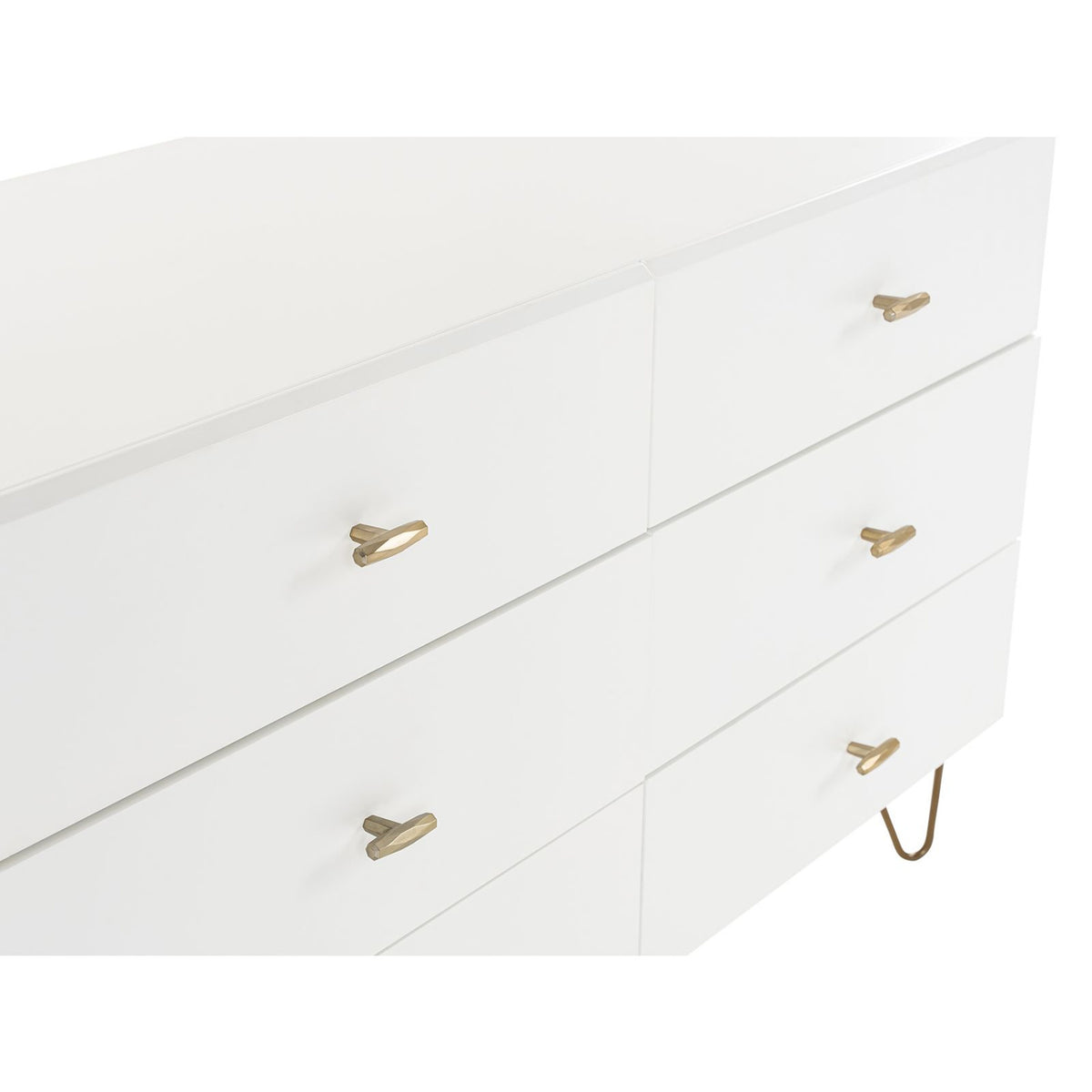 White Minimalist 6-Drawer Dresser | OROA Modern Bryan