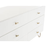 White Minimalist 6-Drawer Dresser | OROA Modern Bryan