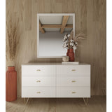White Minimalist 6-Drawer Dresser | OROA Modern Bryan
