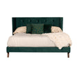 Modern European furniture - Green Velvet Tufted Bed - www.oroa.com
