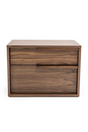 2-Drawer Walnut Veneer Nightstand | OROA Modern Amberlie | Oroa.com