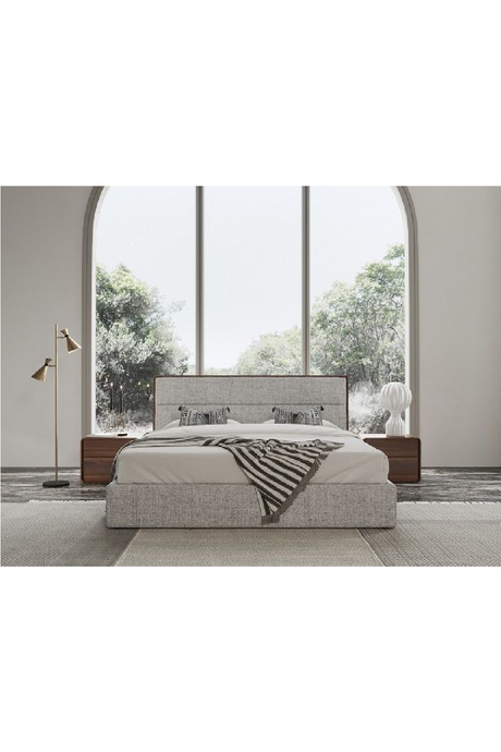 Gray Walnut-Trimmed Bed | OROA Modern Dustin | Oroa.com