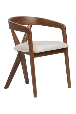Cross-Back Wooden Dining Chair | OROA Modern Weiss