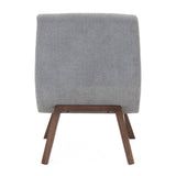 Gray Fabric Accent Chair & Ottoman | OROA Modern Whitney
