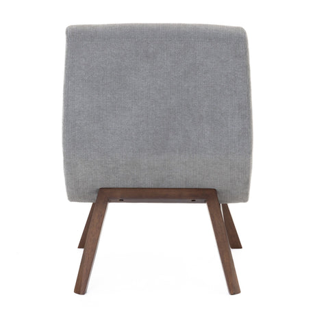 Modern European furniture - Gray Fabric Accent Chair & Ottoman - www.oroa.com