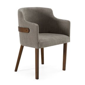 Modern European furniture - Gray Upholstered Dining Chairs (2) - www.oroa.com