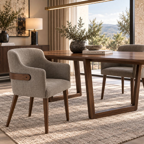 Gray Upholstered Dining Chairs (2) - OROA Modern Jordan - view 2