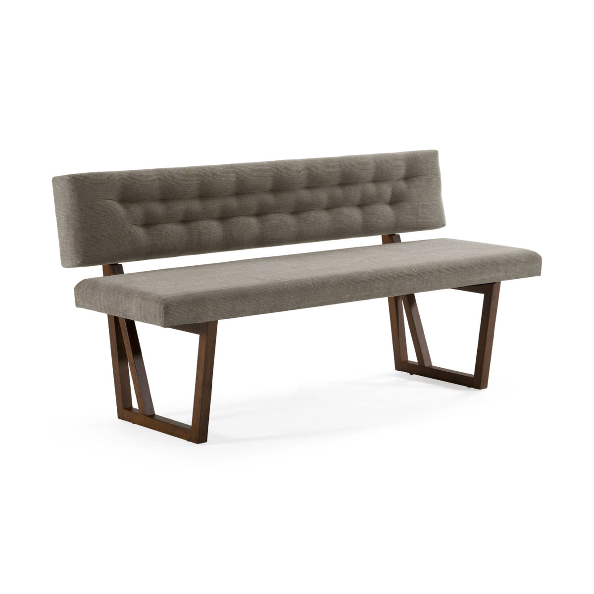 Gray Tufted Dining Bench | OROA Modern Jordan