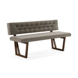 Gray Tufted Dining Bench | OROA Modern Jordan