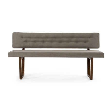 Gray Tufted Dining Bench - OROA Modern Jordan - view 3