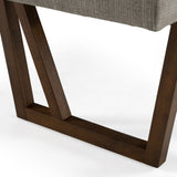 Gray Tufted Dining Bench | OROA Modern Jordan