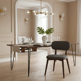 Gray Padded Dining Chairs (2) | OROA Modern Donald