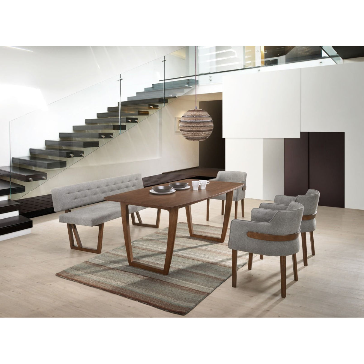 Carved Walnut Dining Table | OROA Modern Jordan