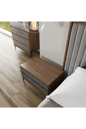 Volcanic Slate 2-Drawer Nightstand | OROA Modern Metcalf | Oroa.com