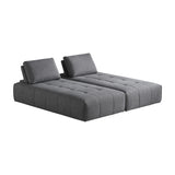 Gray Tufted Modular Sofa | OROA Modern Edgar