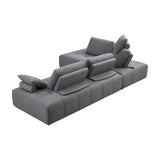 Gray Tufted Modular Sofa | OROA Modern Edgar