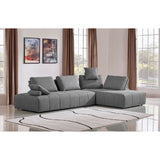 Gray Tufted Modular Sofa | OROA Modern Edgar