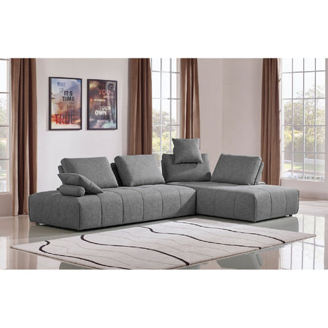 Gray Tufted Modular Sofa | OROA Modern Edgar