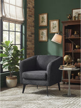 Gray Fabric Lounge Chair | OROA Modern Bannack