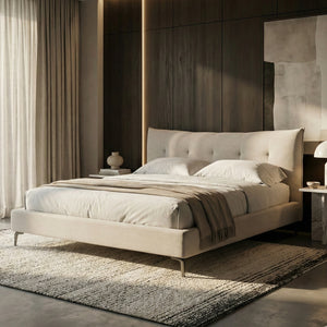 Gray Tufted Bed | OROA Modern Dysart | Oroa.com