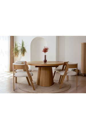 Round Oak Extendable Dining Table | OROA Modern Cloud | Oroa.com