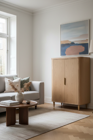 Oak 2-Door Tall Sideboard | OROA Modern Richmond