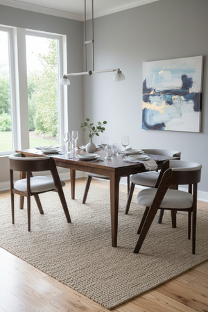 Rounded-Back Walnut Dining Chairs (2) | OROA Modern Vegas | Oroa.com