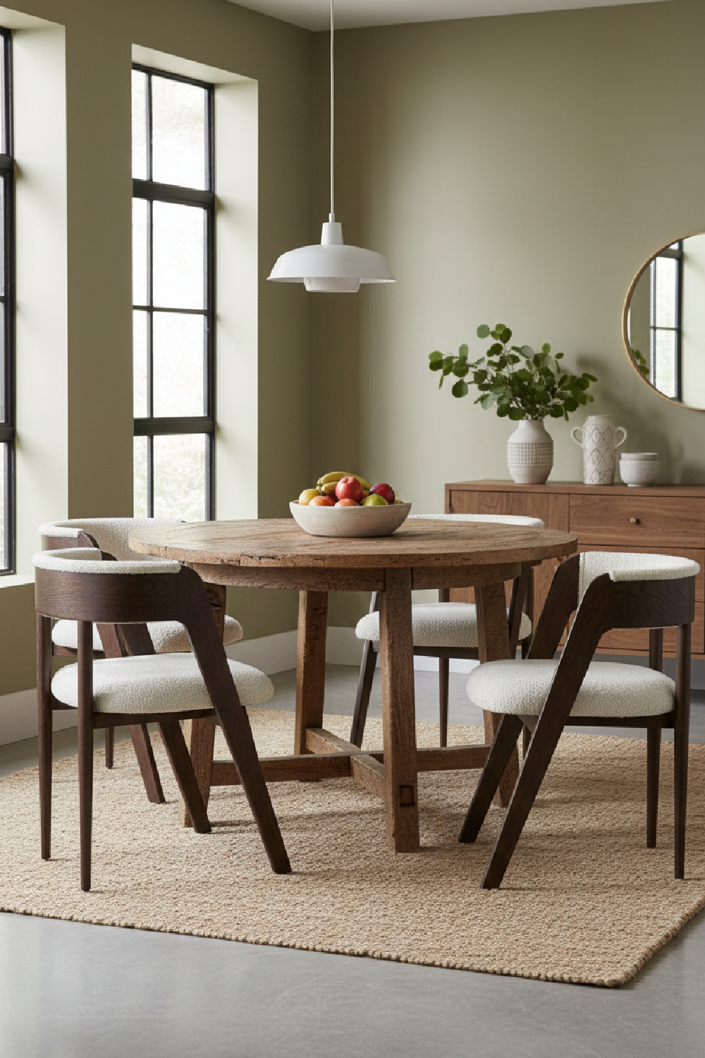 Rounded-Back Walnut Dining Chairs (2) | OROA Modern Vegas | Oroa.com