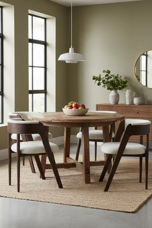 Rounded-Back Walnut Dining Chairs (2) | OROA Modern Vegas | Oroa.com