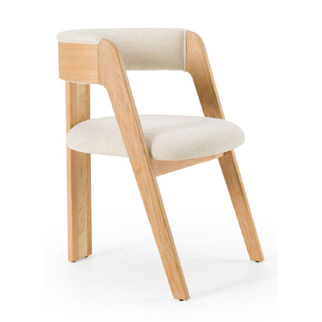Wood Framed Curve Dining Chairs (2) – Washington – angled view