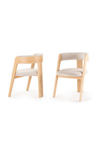 Wood Framed Curve Dining Chairs (2) | OROA Modern Washington | Oroa.com