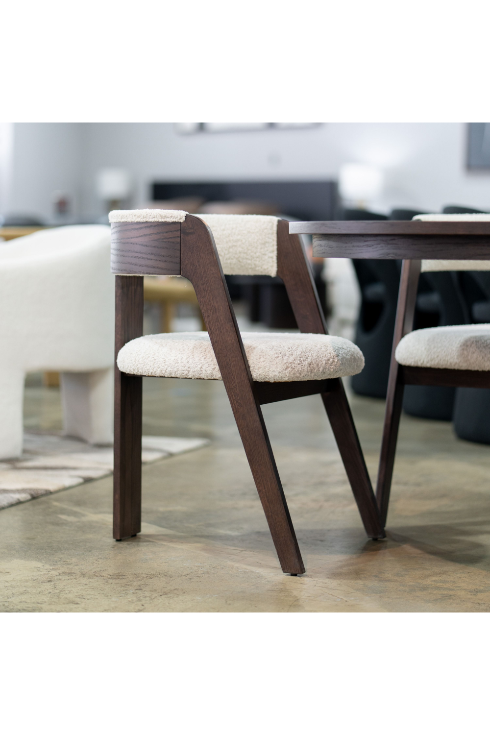Wood Framed Curve Dining Chairs (2) | OROA Modern Washington | Oroa.com