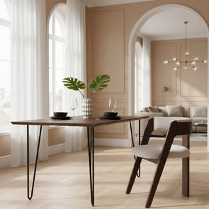   Wood Framed Curve Dining Chairs (2) | Oroa.com