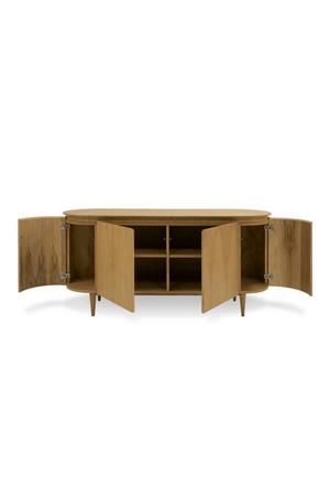 Oak 4-Door Oval Sideboard | OROA Modern Miami