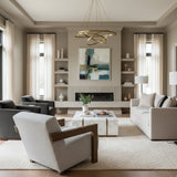 Oak-Framed Beige Accent Chair | OROA Modern Marchland