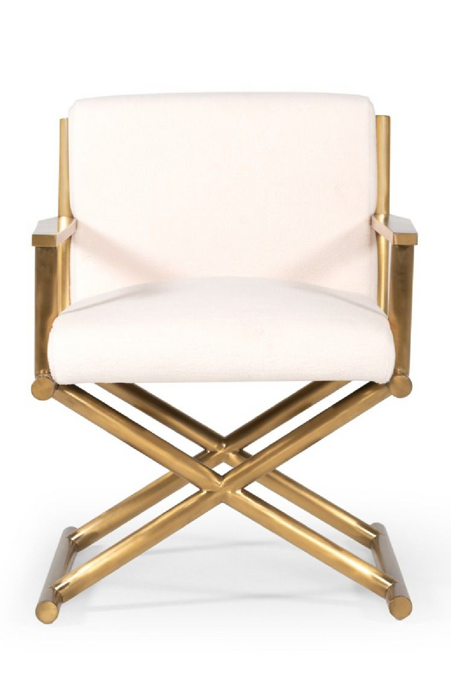 Cream Sherpa Accent Chair | OROA Modern Haxtun | Oroa.com