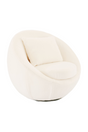 White Round Swivel Accent Chair | OROA Modern Gypsum | Oroa.com