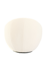 White Round Swivel Accent Chair | OROA Modern Gypsum | Oroa.com