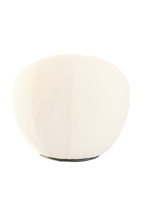 White Round Swivel Accent Chair | OROA Modern Gypsum | Oroa.com