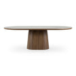 Modern European furniture - Oval White Ceramic Dining Table - www.oroa.com