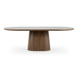 Modern European furniture - Oval White Ceramic Dining Table - www.oroa.com