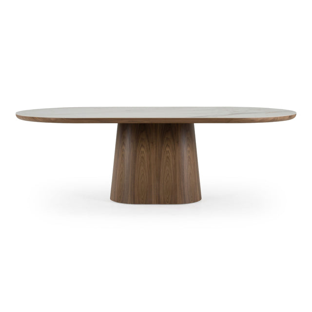 Modern European furniture - Oval White Ceramic Dining Table - www.oroa.com