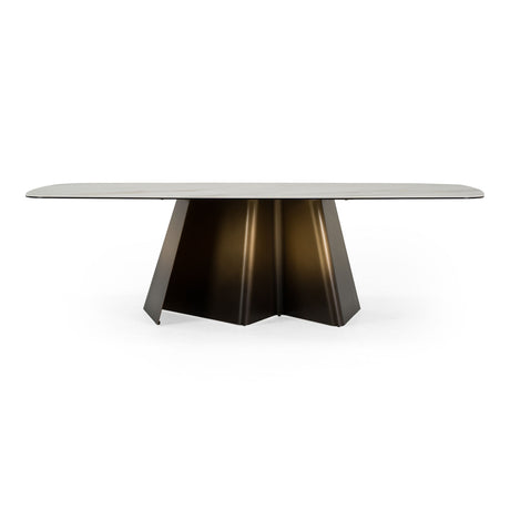   Modern European furniture - Brushed Bronze Dining Table - www.oroa.com | Oroa.com