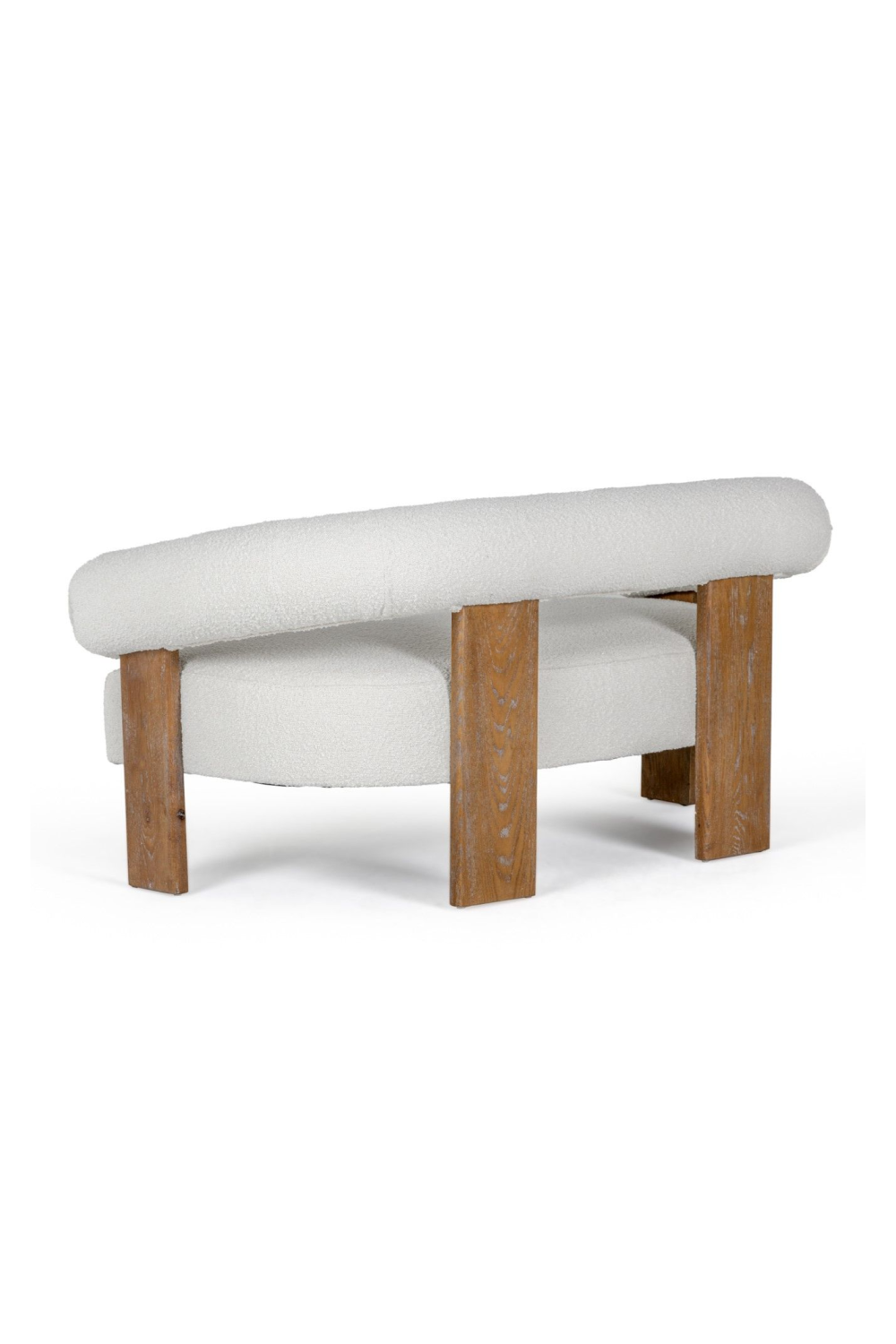 Oak-Framed White Loveseat | OROA Modern Aledo | Oroa.com