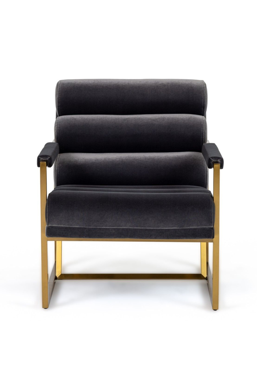 Gray Velvet Lounge Chair | OROA Modern Anton | Oroa.com